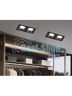 Светильник Ambrella light TN52344/2 SBK/GBK черный песок/черный глянец GX53 max 12W 220*115*25