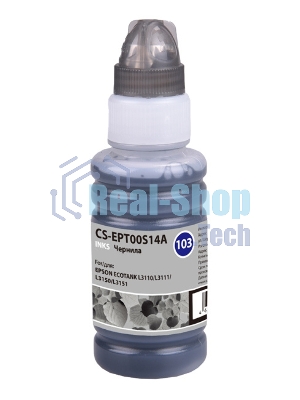 Чернила Cactus CS-EPT00S14A 103BK черный 70 мл для Epson Ecotank L1110, L3100, L3101, L3110, L3150, L3151, L3156, L3160