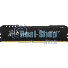 Оперативная память Kingston Fury Beast, DDR4, 16GB (1x16GB), 3200MHz, CL16, DIMM, с радиатором, черный