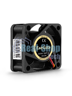 Вентилятор для корпуса ExeGate EX04015S3P-24 черный, 40 мм, 7500 об/мин, 32.6 дБ, 3 pin