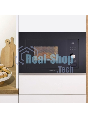 Встраиваемая микроволновая печь GORENJE BMX201AG1BG Электронное управление, черный, объем: 20 л