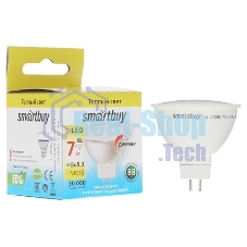 Лампа светодиодная диммер Smartbuy-Gu5D_3-07W/3000
