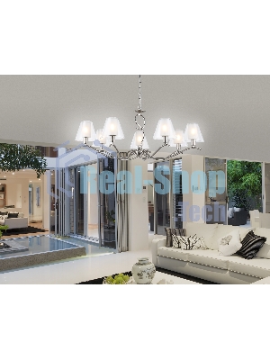 Люстра Ambrella light LH57083/7 SN/FR никель/белый матовый E14/7 max 40W D840*790
