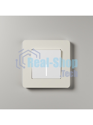 Рамка на 1 пост Split (айвори/белый,  soft-touch) W0013066