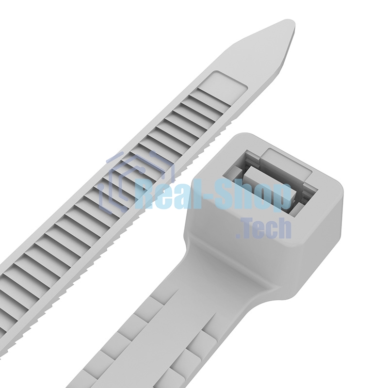 Хомут-стяжкa нейлоновая с тройным замком Rexant 300x4,8 мм, белая, упаковка 100 шт.