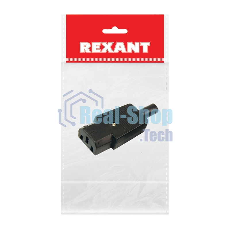 Сетевой штекер на шнур Rexant (1 шт.) (пакет БОПП)