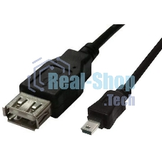 Кабель Buro USB A(f)-miniUSB черный 0.2м (OTG_MINI)