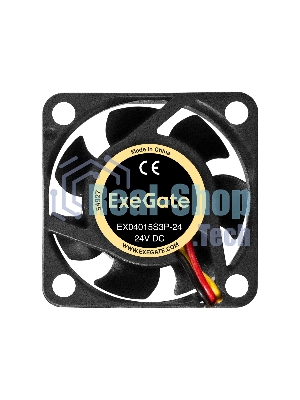 Вентилятор для корпуса ExeGate EX04015S3P-24 черный, 40 мм, 7500 об/мин, 32.6 дБ, 3 pin