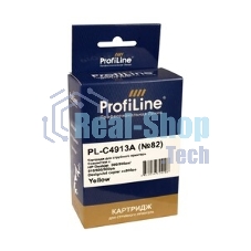 Картридж струйный ProfiLine PL-C4913A №82 для принтеров HP Deskjet 500/500ps/510/800/800ps(24/42in) DesignJet copier cc800ps Yellow водные