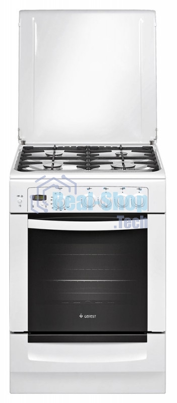 Плита газовая Gefest ПГ 6100-03 белый, конфорок 4 шт, духовка 52 л, 60 см x 85 см x 60 см