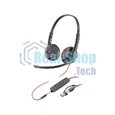 Гарнитура Plantronics Blackwire 3225 чёрный, проводная, USB/3.5 мм