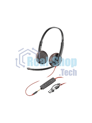 Гарнитура Plantronics Blackwire 3225 чёрный, проводная, USB/3.5 мм
