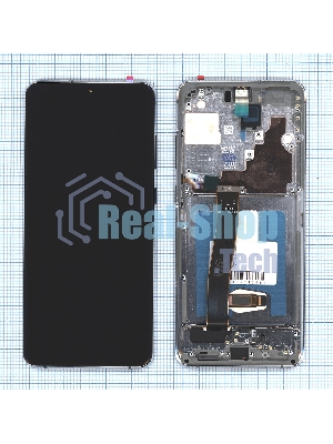 Дисплей для Samsung Galaxy S20 Ultra SM-G988B в сборе с тачскрином и рамкой (OLED) черный