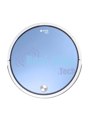 Робот-пылесос Vitek VT-1805 белый/синий, 2500 мАч Li-Ion, уборка сухая/влажная, пылесборник контейнер 0.5 л