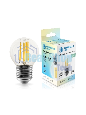 Лампа светодиодная 451124 Filament LED G45 11W E27 4000K 220-240V