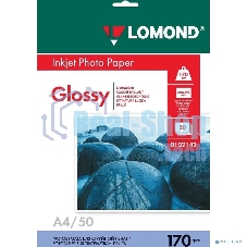 Фотобумага Lomond односторонная глянцевая 170 г/м2 A4/50л.