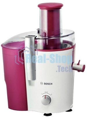 Соковыжималка Bosch MES25C0 белый/бордовый, центробежная, 700 Вт, 1250 мл, механическое
