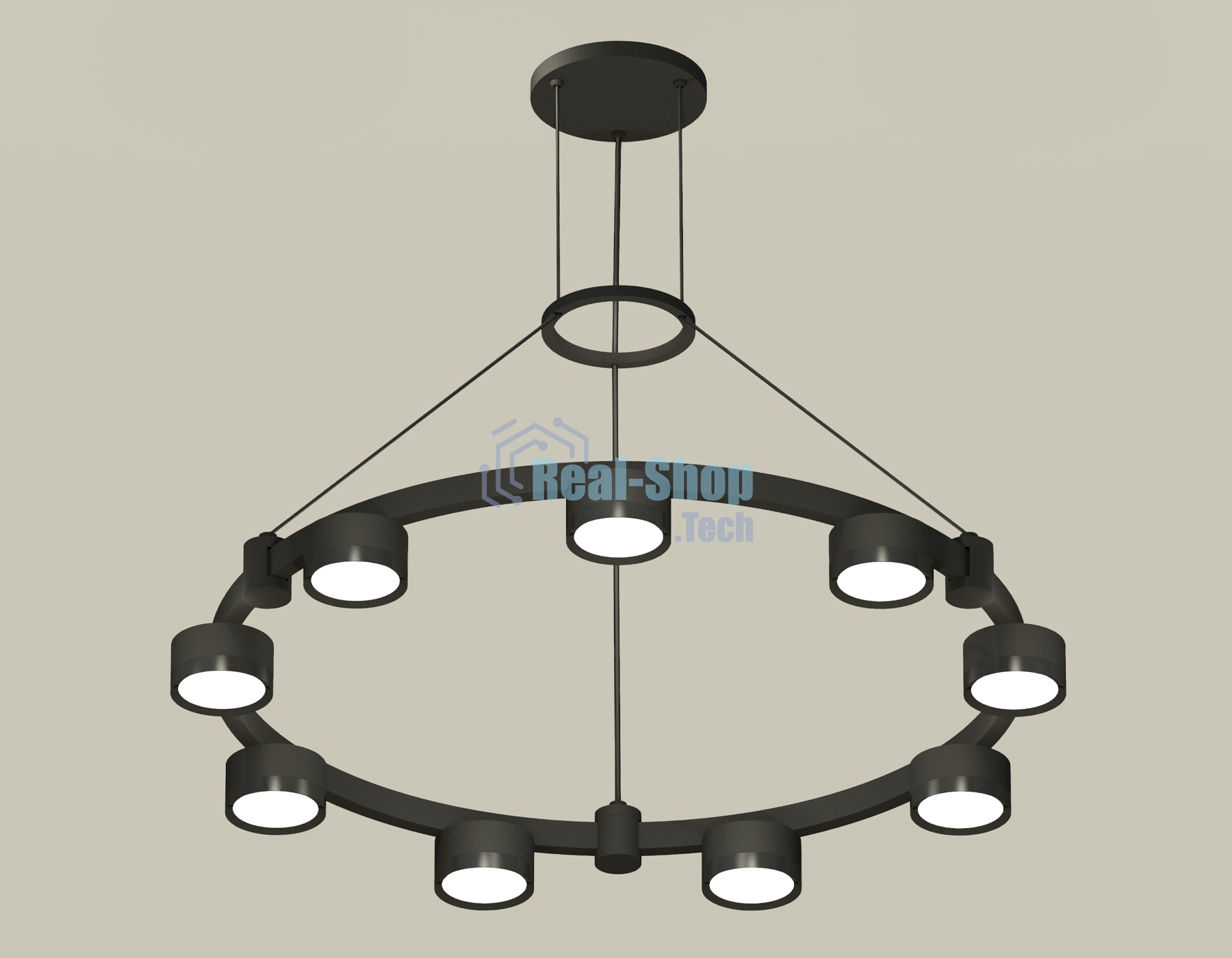 Светильник Ambrella light XR92051800/9 SBK/PBK черный песок/черный полированный GX53 (A9205, C9242, N8113)