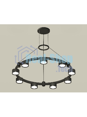 Светильник Ambrella light XR92051800/9 SBK/PBK черный песок/черный полированный GX53 (A9205, C9242, N8113)