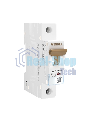 Автоматический выключатель Werkel 1P  63 A  C  6 кА W901P636