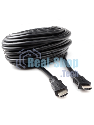 Кабель HDMI Cablexpert CC-HDMI4L-15M, 15м, v2.0, 19M/19M, серия Light, черный, позол.разъемы, экран, пакет