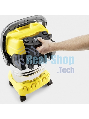 Строительный пылесос Karcher WD 5 S V-25/5/22 желтый, 1100 Вт, уборка сухая/сбор воды, пылесборник мешок/контейнер, 25 л