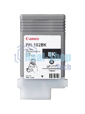 Картридж струйный Canon PFI-102Bk (0895B001) черный (130 мл.) для Canon iPF605, iPF610, iPF650, iPF655, iPF710, iPF750, iPF755, LP17, iPF510