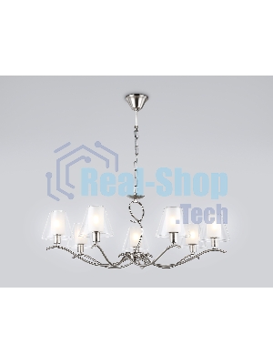 Люстра Ambrella light LH57083/7 SN/FR никель/белый матовый E14/7 max 40W D840*790