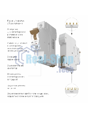 Автоматический выключатель Werkel 1P  63 A  C  6 кА W901P636