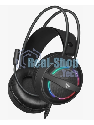 Гарнитура Defender Dexter RG чёрный, проводная, USB / 2 x mini jack 3.5 мм, подсветка