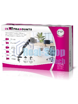 Кронштейн для мониторов Ultramounts UM734BL серый/черный 17