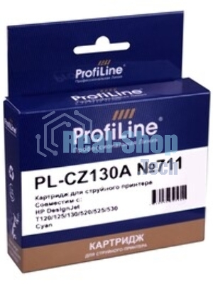Картридж струйный ProfiLine PL-CZ130A №711 для принтеров HP DESIGNJET T120/T520 Cyan