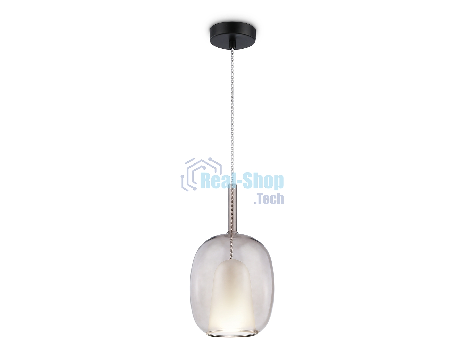 Подвесной светильник Ambrella light LH11125 BK/WH/TI черный/белый/янтарь E27 max 60W D175*310