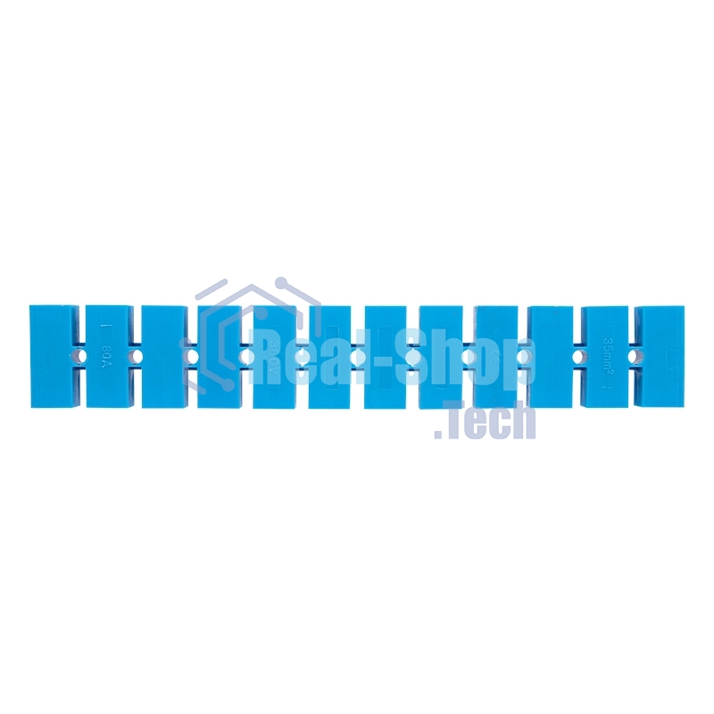 Клеммная винтовая колодка Rexant KВ-35 10-35, ток 80 A, полиэтилен синий (10 шт./уп.)