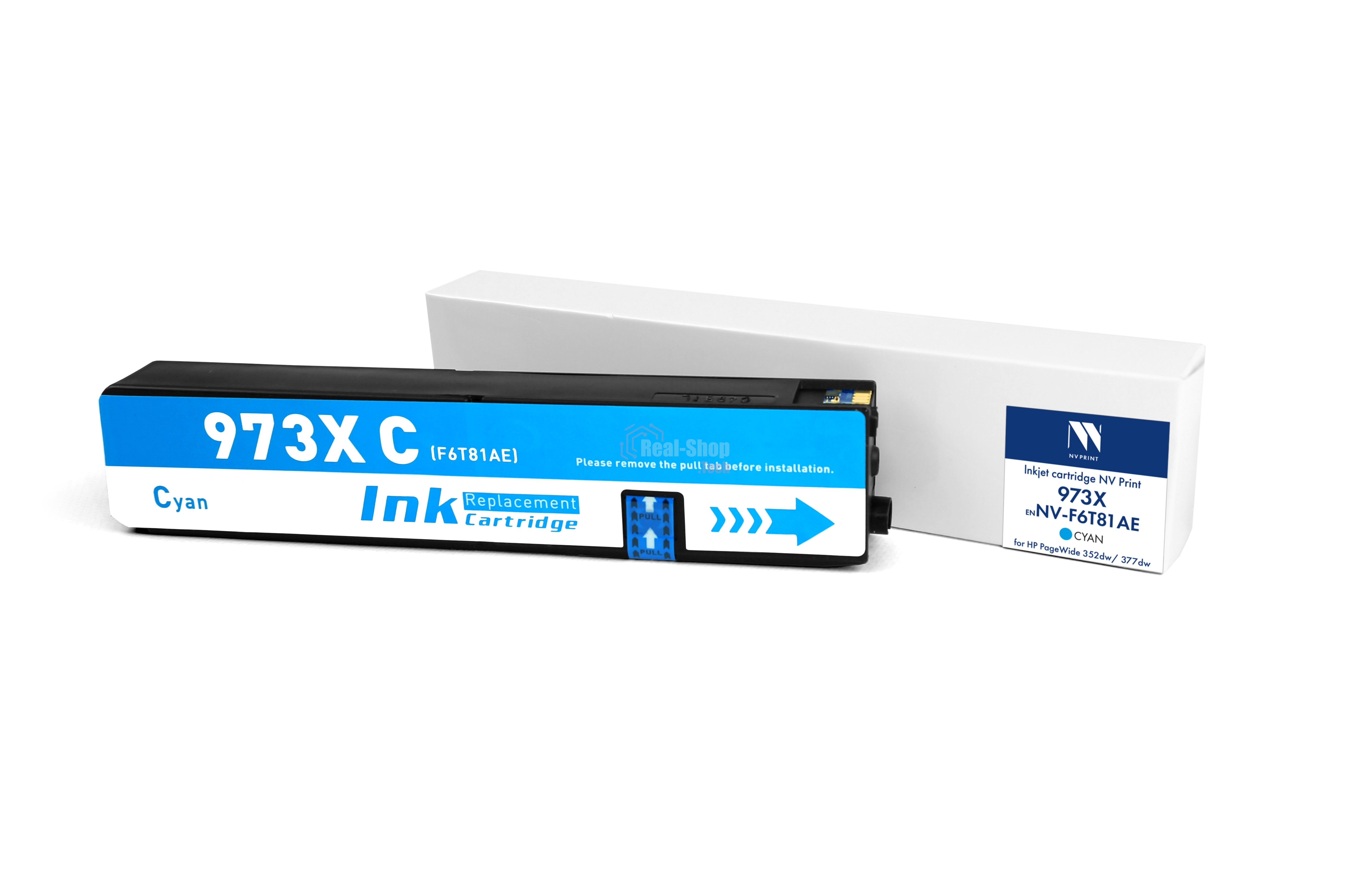 Картридж струйный NVPrint 973X (NV-F6T81AE) голубой для HP PageWide 352dw/377dw/Pro 452d/477/552/577/Managed P55250dw/P57750dw (7000 стр) совместимый