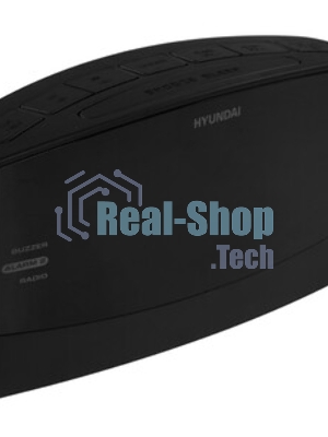 Радиобудильник Hyundai H-RCL238 черный LCD подсв:зеленая часы:цифровые FM