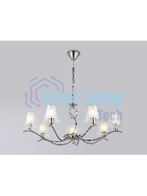 Люстра Ambrella light LH57083/7 SN/FR никель/белый матовый E14/7 max 40W D840*790