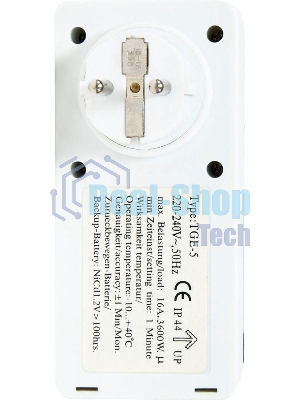 Розетка с таймером Feron (недельная) в защитном корпусе IP 44 3500W/16A 230V, 61926(TM23)