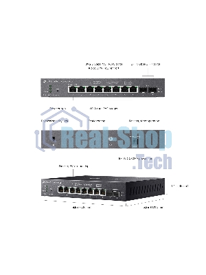 Коммутатор TP-Link SG2210XMP-M2, Smart линейки Omada с 8 портами PoE+ 2,5 Гбит/с и 2 портами SFP+