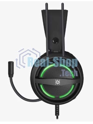 Гарнитура Defender Dexter RG чёрный, проводная, USB / 2 x mini jack 3.5 мм, подсветка