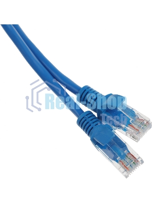 Патч-корд UTP Cablexpert cat.5e, 0.5м, литой, многожильный, синий