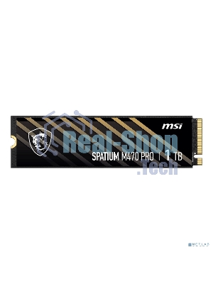 Накопитель SSD MSI M.2 2280 1Tb SPATIUM M470 PRO Client SSD S78-440L0J0-P83, PCIe Gen4x4 with NVMe