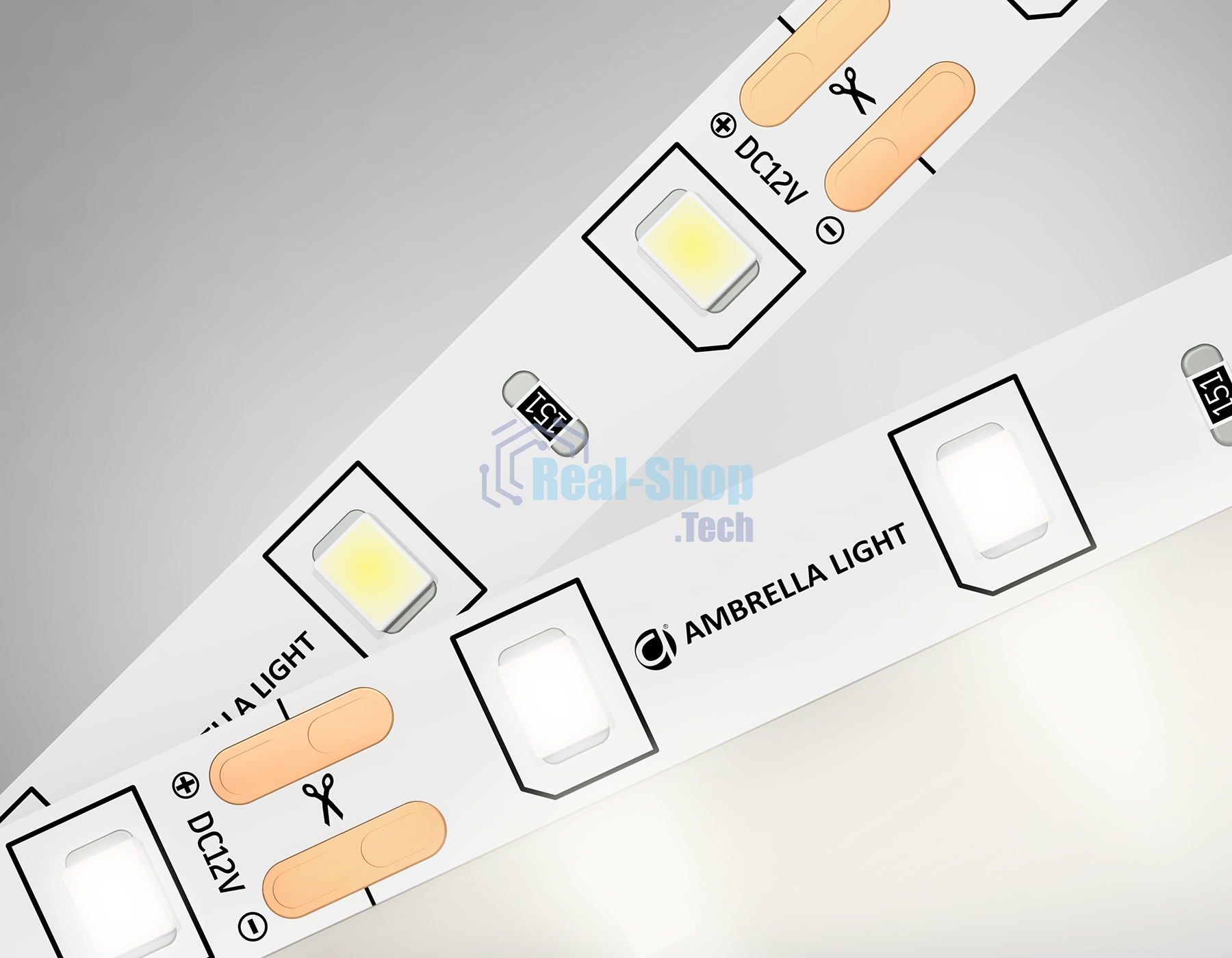Светодиодная лента GS1002 2835 60Led/ 4.8W m/ 12V IP20 4500K/ 5000*8*1.2mm (2 конт.)