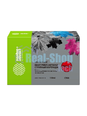 Картридж струйный Cactus CS-PFI120C голубой (130 мл) для Canon imagePROGRAF TM-200/TM-205/TM-300/TM-305