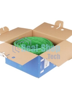 Кабель NEOMAX NM710021-100М-РТ U/UTP cat.5e 4x2x0.52, 24 AWG, медь, внутренний, PVCLS нг(А)-LSLTx, 100м, зеленый