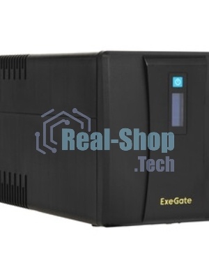 Источник бесперебойного питания ExeGate Smart LB-400.LCD.AVR.2SH (400VA/240W, LCD, AVR, 2*Schuko, батарея 12V 4.5Ah, Black)