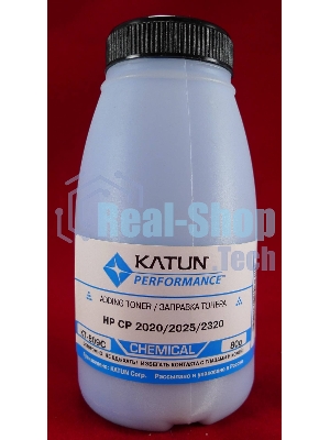Тонер HP CP2020/2025/CM2320 Cyan, химический (фл.80г.) Katun фас. России
