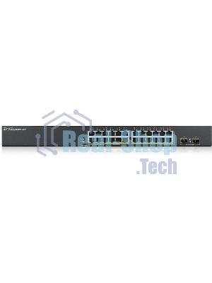 Коммутатор Smart L2 PoE+ Zyxel GS1900-24HPv2, rack 19