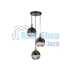 Светильник Ambrella light TR8505/3 BK/CP черный/медь E27/3 max 60W D410*1000