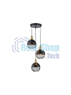 Светильник Ambrella light TR8505/3 BK/CP черный/медь E27/3 max 60W D410*1000
